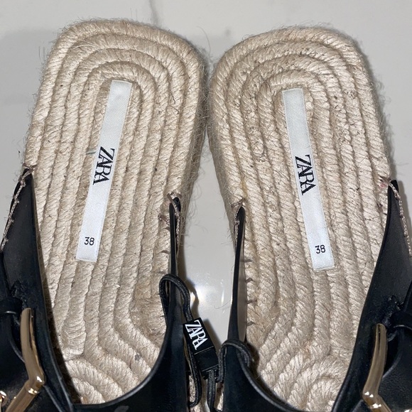 ZARA | Open Toe Sandal Platform espadrille | size 8 - Picture 6 of 9